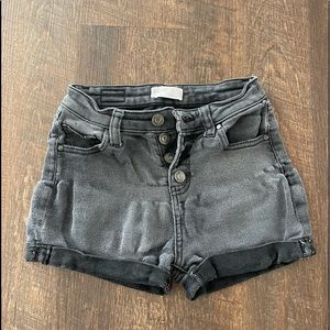 RSQ black denim shorts size 10 girls
